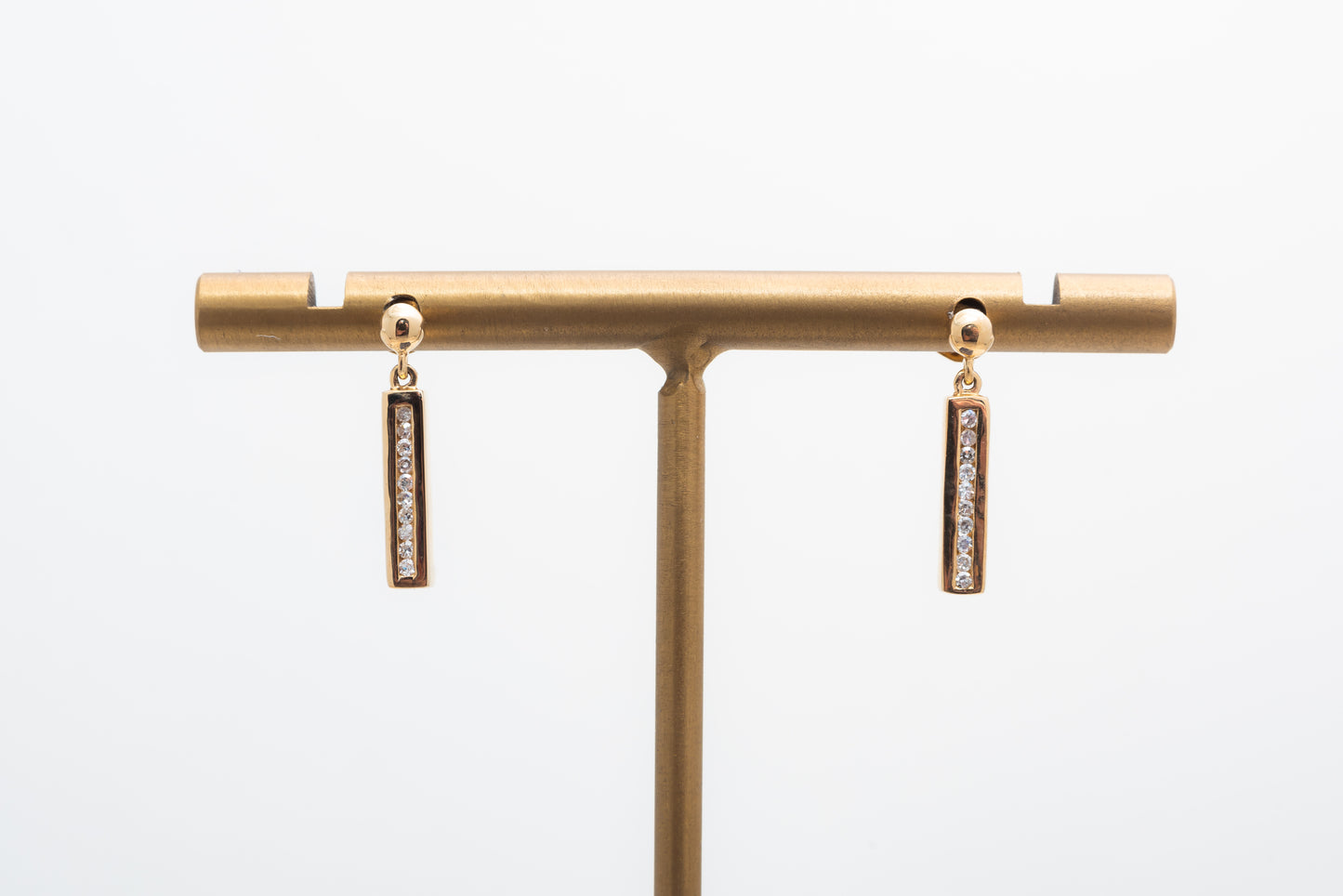 Diamond Channel Earrings