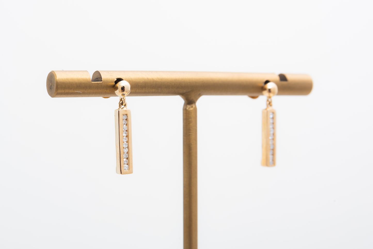 Diamond Channel Earrings