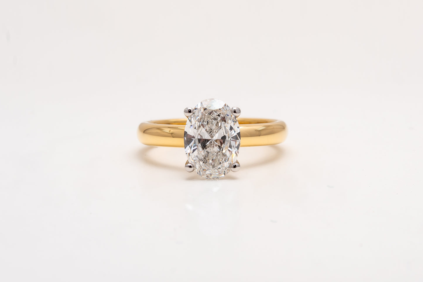 Lab Grown 2ct Oval Cut Engagement Ring