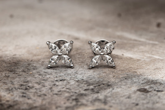 Marquise Diamond Studs