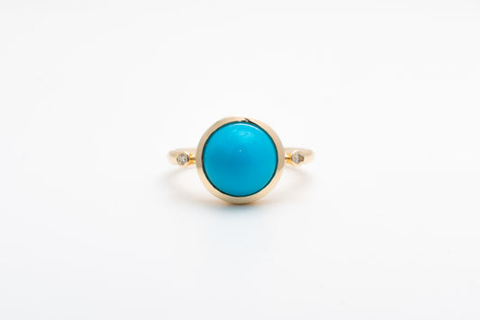 Turquoise And Diamond Ring