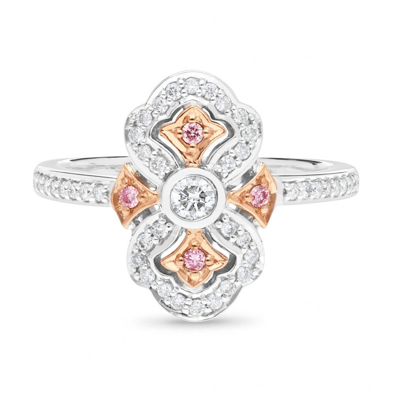Art Deco Argyle Pink Diamond Ring
