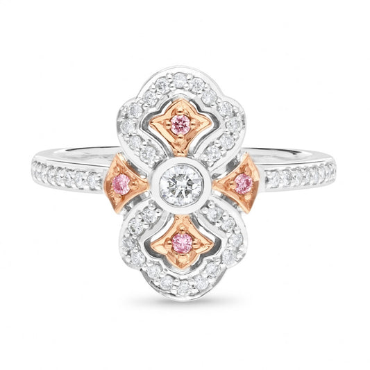Art Deco Argyle Pink Diamond Ring