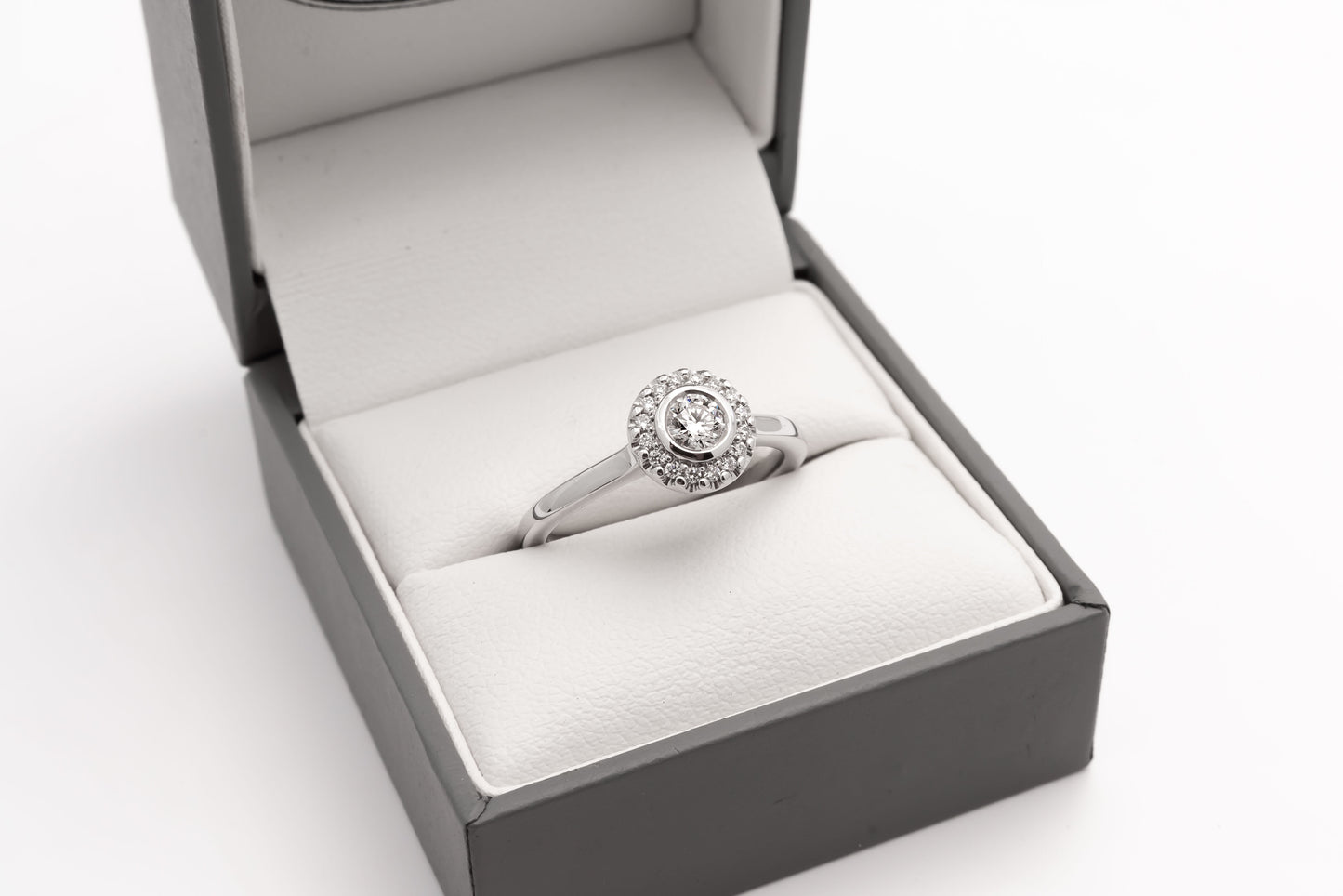0.25ct Round Halo Engagement Ring