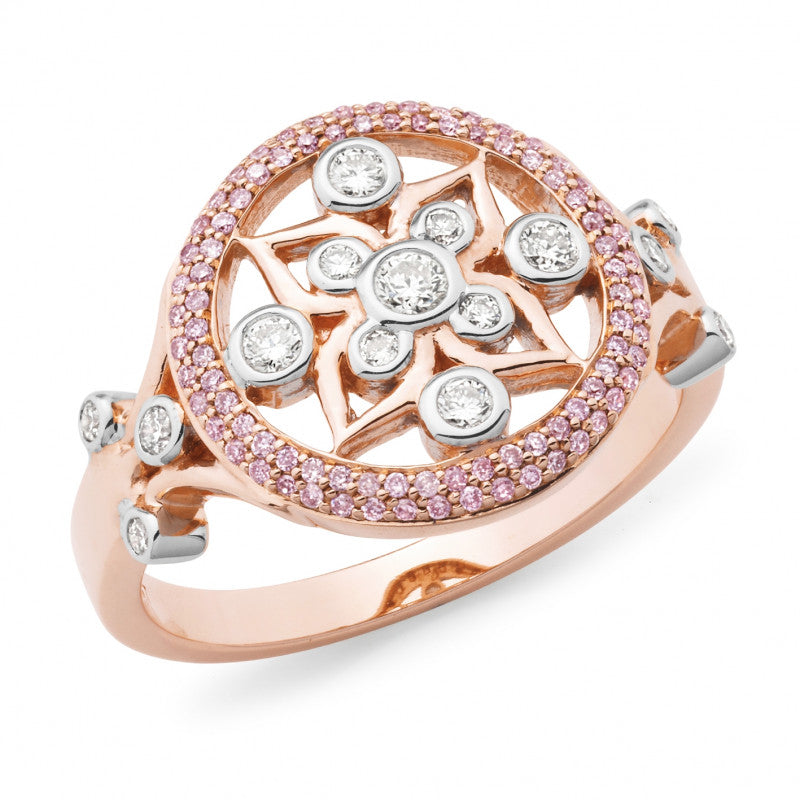 Argyle Pink Diamond Pave Ring