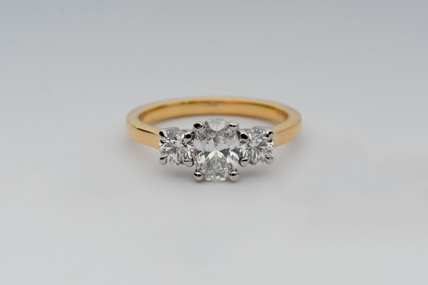 Oval Trilogy Engagement Ring