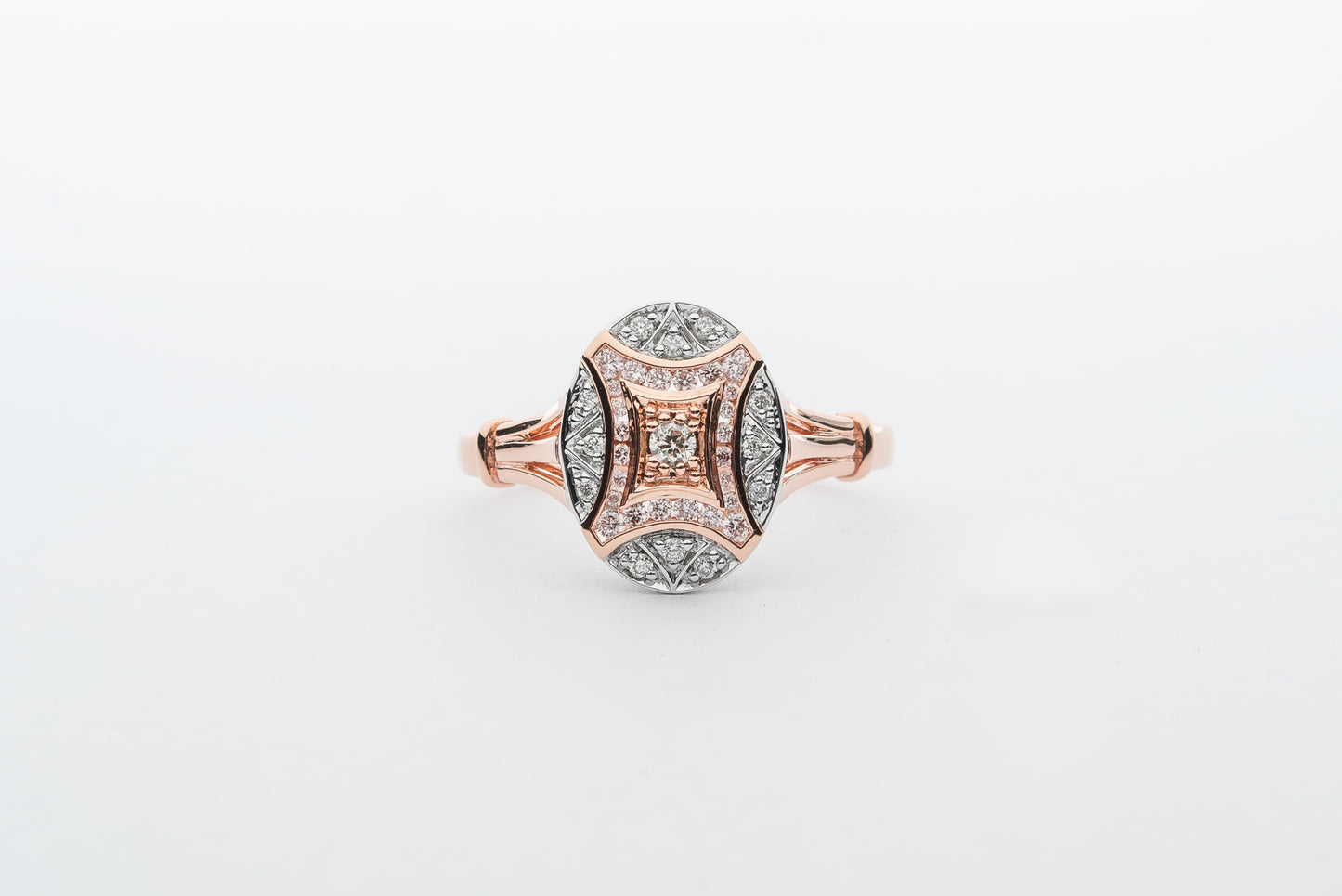 Oval Pink Diamond Ring