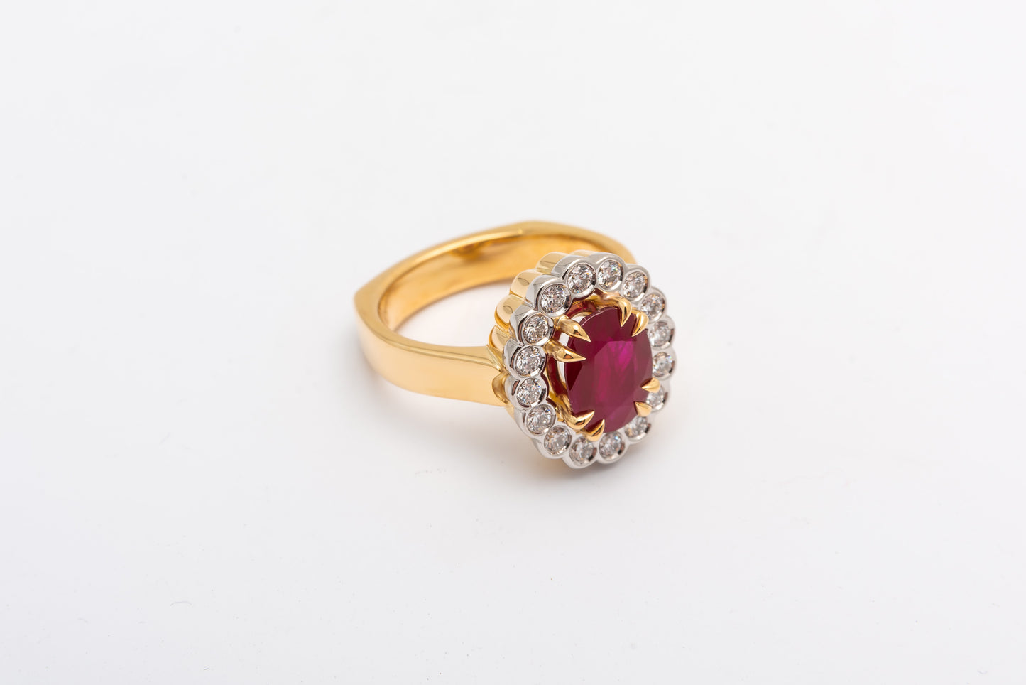 Ruby And Diamond Cluster