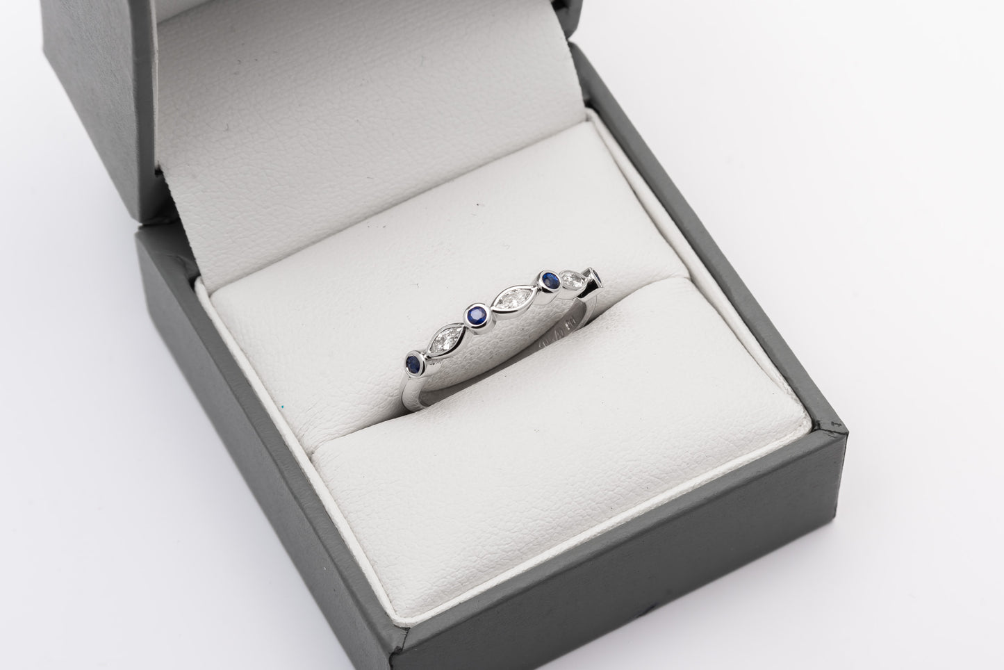 Sapphire And Marquise Diamond Band