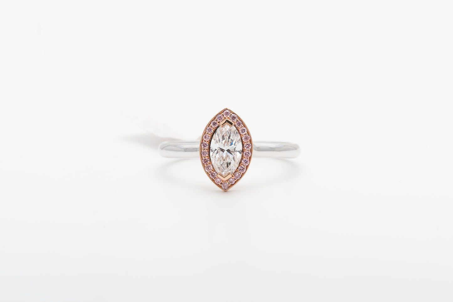 Marquise Diamond Engagement Ring With Argyle Pinks