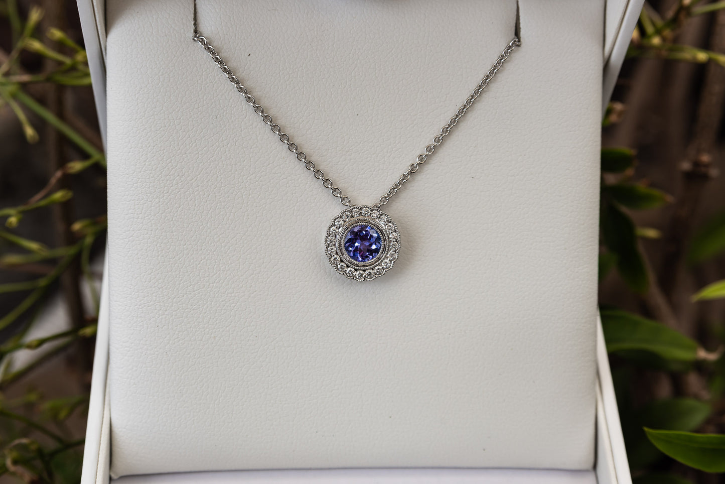 Tanzanite and Diamond Pendant