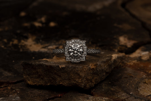 0.70ct Art Deco Engagement Ring