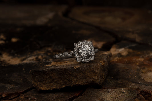 0.70ct Art Deco Engagement Ring