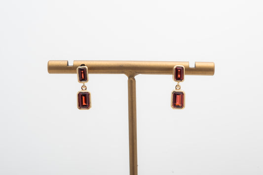 Garnet Drop Earrings