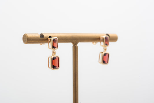 Garnet Drop Earrings