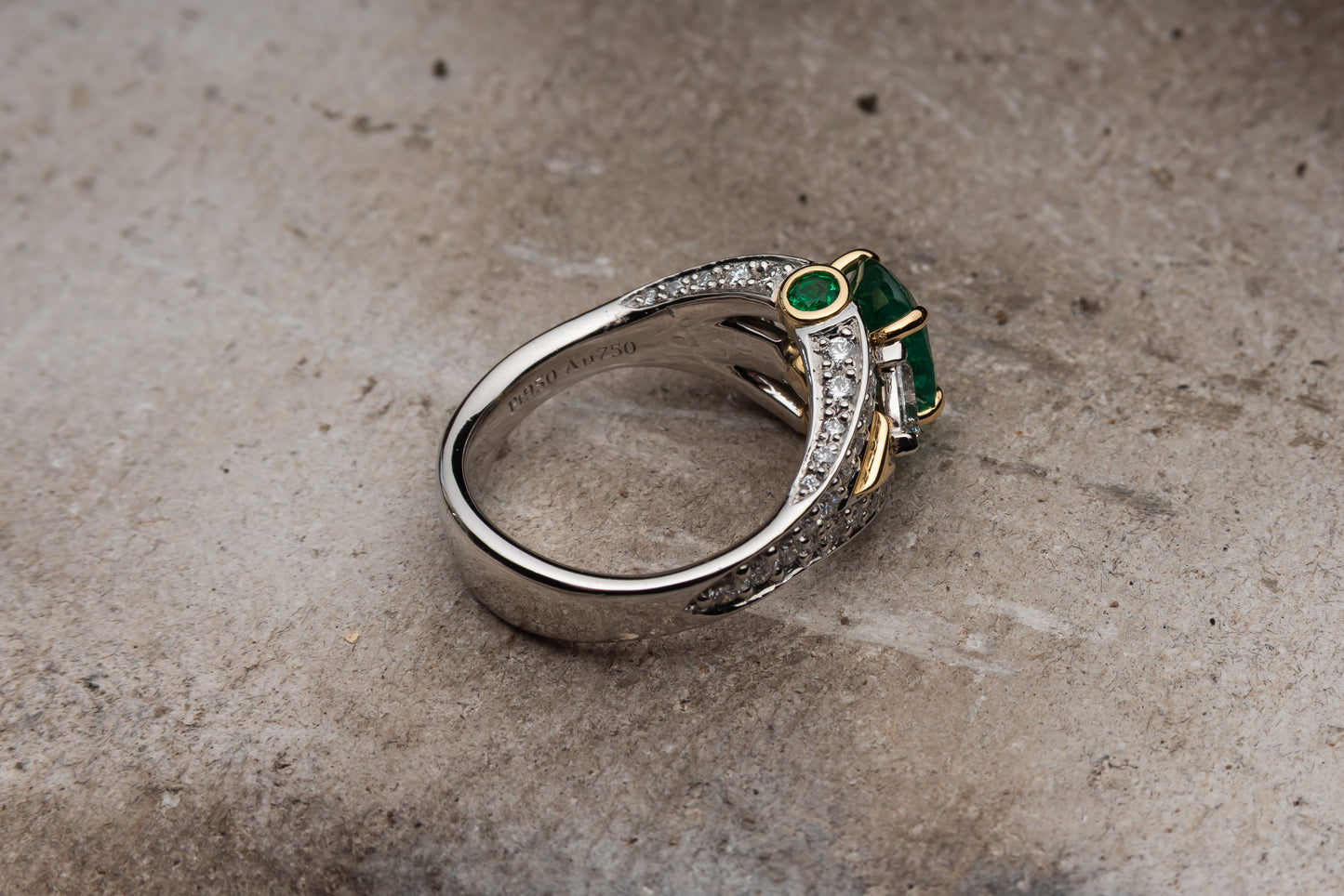 Zambian Emerald and Diamond Ring