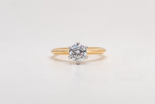 Lab Grown 1ct Round Engagement Ring