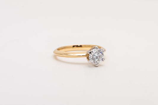 Lab Grown 1ct Round Engagement Ring