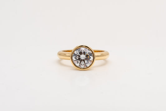 Lab Grown 2ct Round Engagement Ring