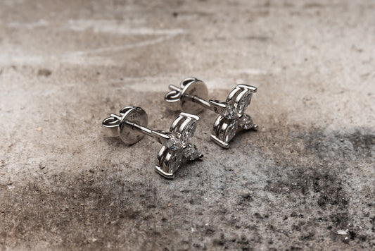 Marquise Diamond Studs