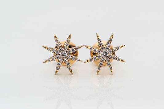 18ct Star Diamond Studs