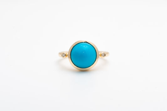 Turquoise And Diamond Ring
