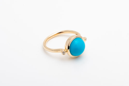 Turquoise And Diamond Ring