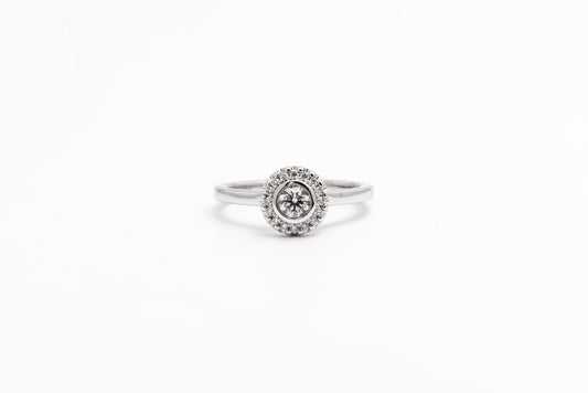 0.25ct Round Halo Engagement Ring