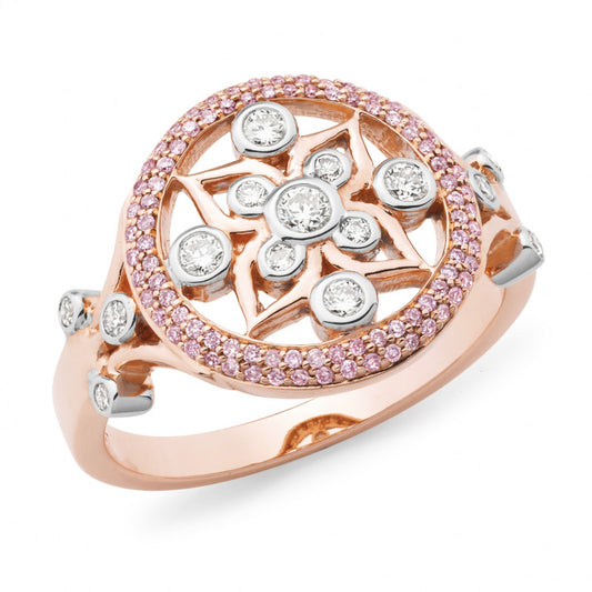 Argyle Pink Diamond Pave Ring