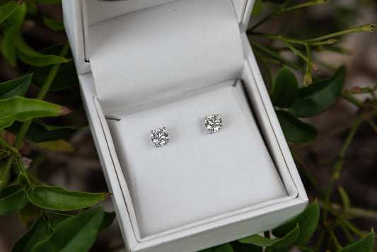 Certified 0.70ct Diamond Studs