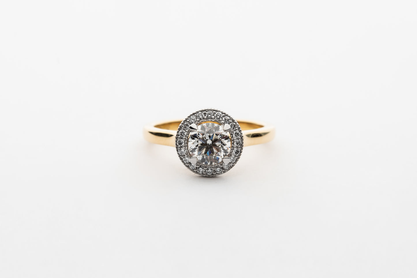 0.90ct Diamond Halo Engagement Ring