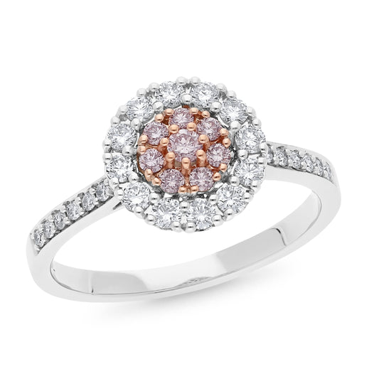 Argyle Pink Diamond Cluster Ring