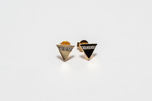 Triangle Diamond Set Studs