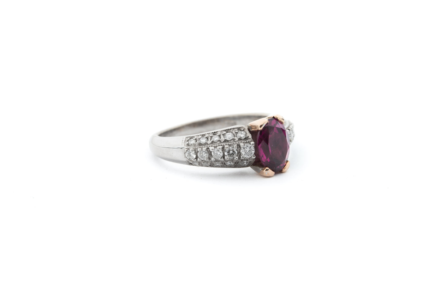 Rhodolite Garnet And Diamond Ring