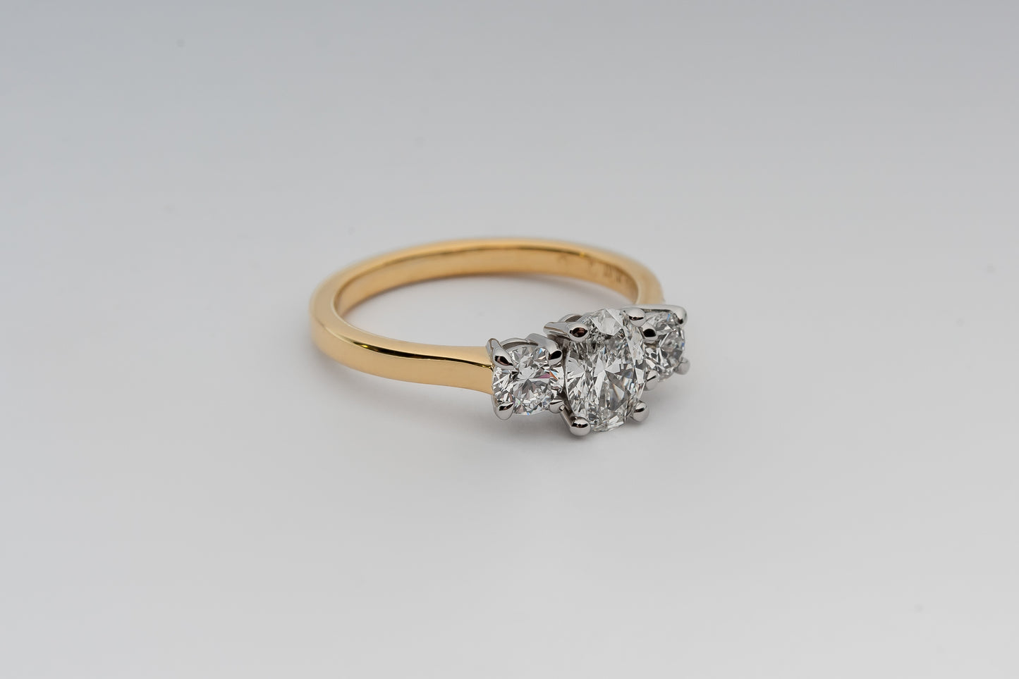 Oval Trilogy Engagement Ring