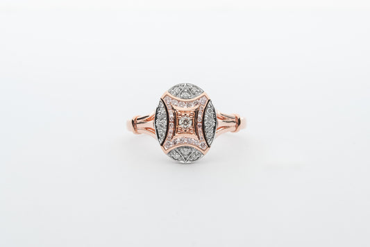 Oval Pink Diamond Ring