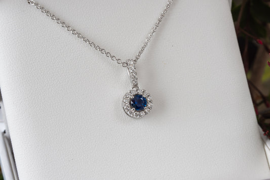 Sapphire And Diamond Pendant