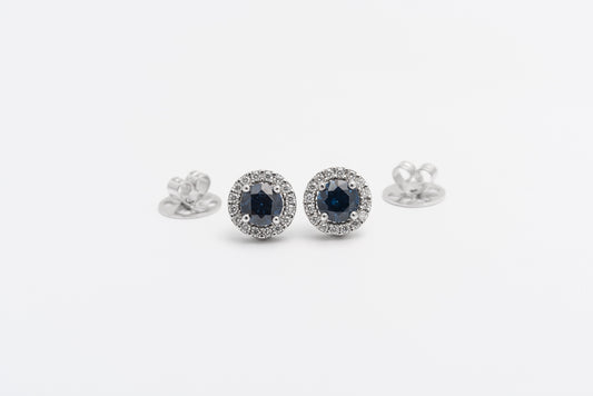 Sapphire And Diamond Studs