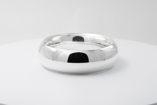 24mm Half Round Silver Bangle