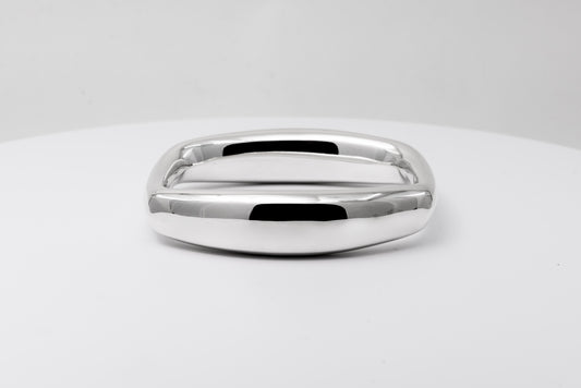 Cushion Shaped Silver Bangle