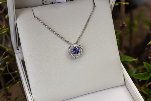 Tanzanite and Diamond Pendant