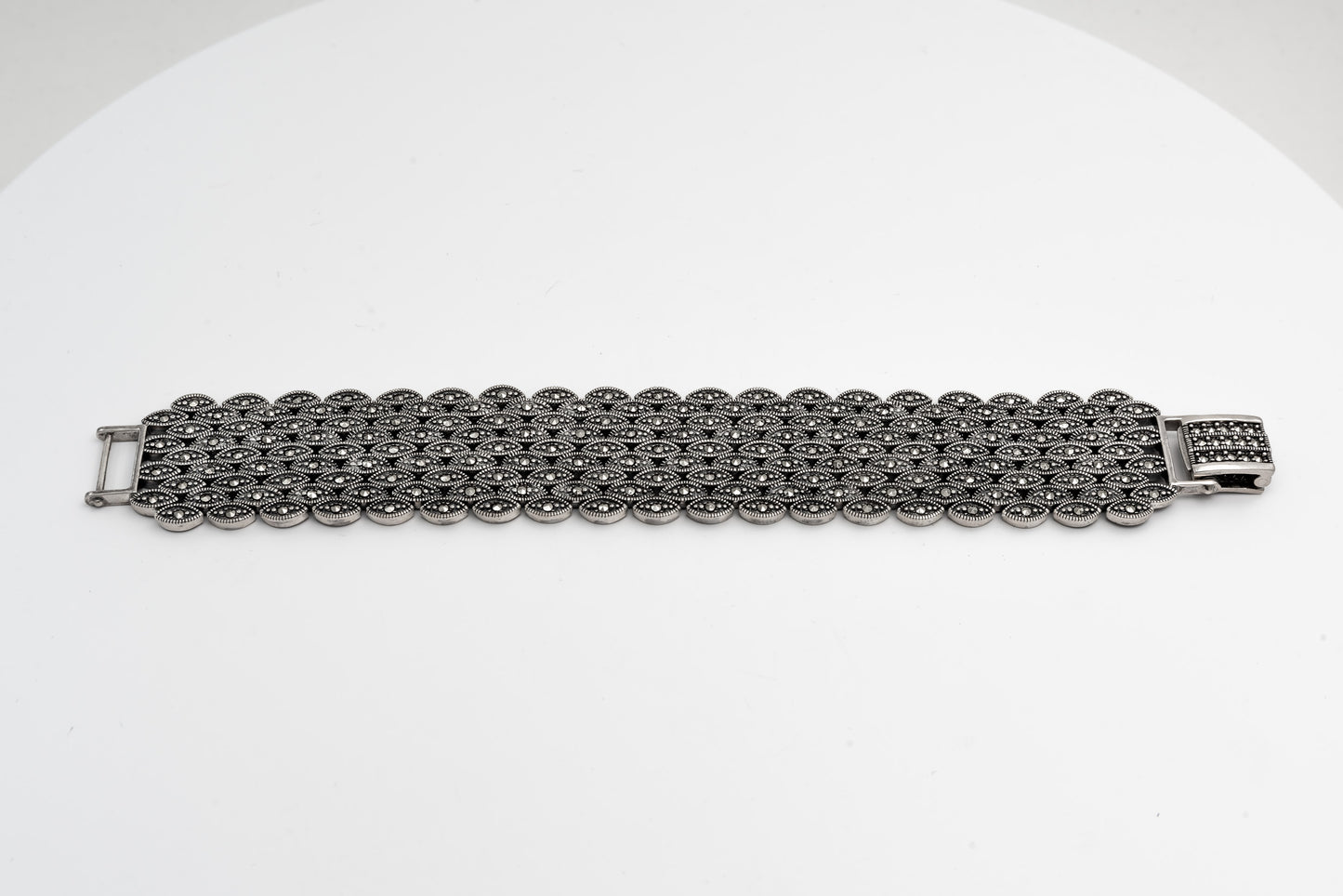 Heavy Link Marcasite Bracelet
