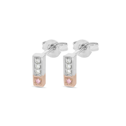 Argyle Pink Diamond Short Bar Earrings