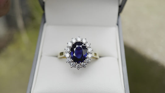 Sapphire And Diamond Cluster