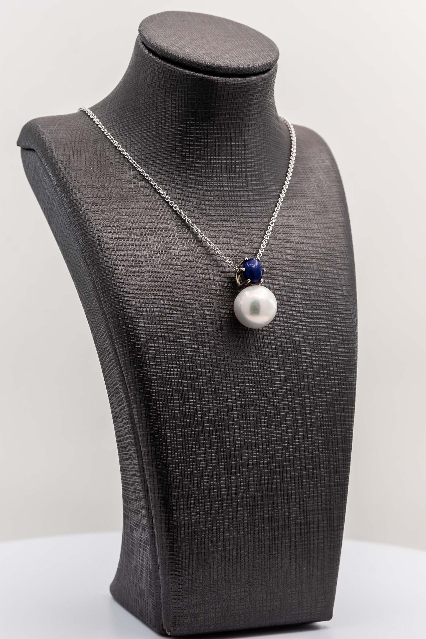 Lapis And Pearl Pendant